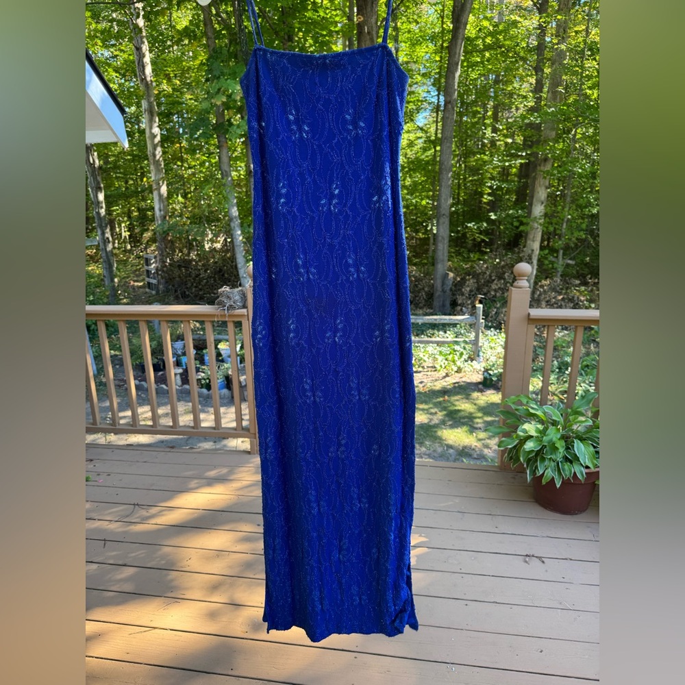 Steppin' Out Royal Blue Lace Dress - Picture 6 of 11